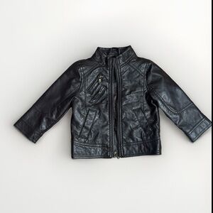 Urban Republic Toddler Boys Faux Leather Motorcycle Jacket Size 18m